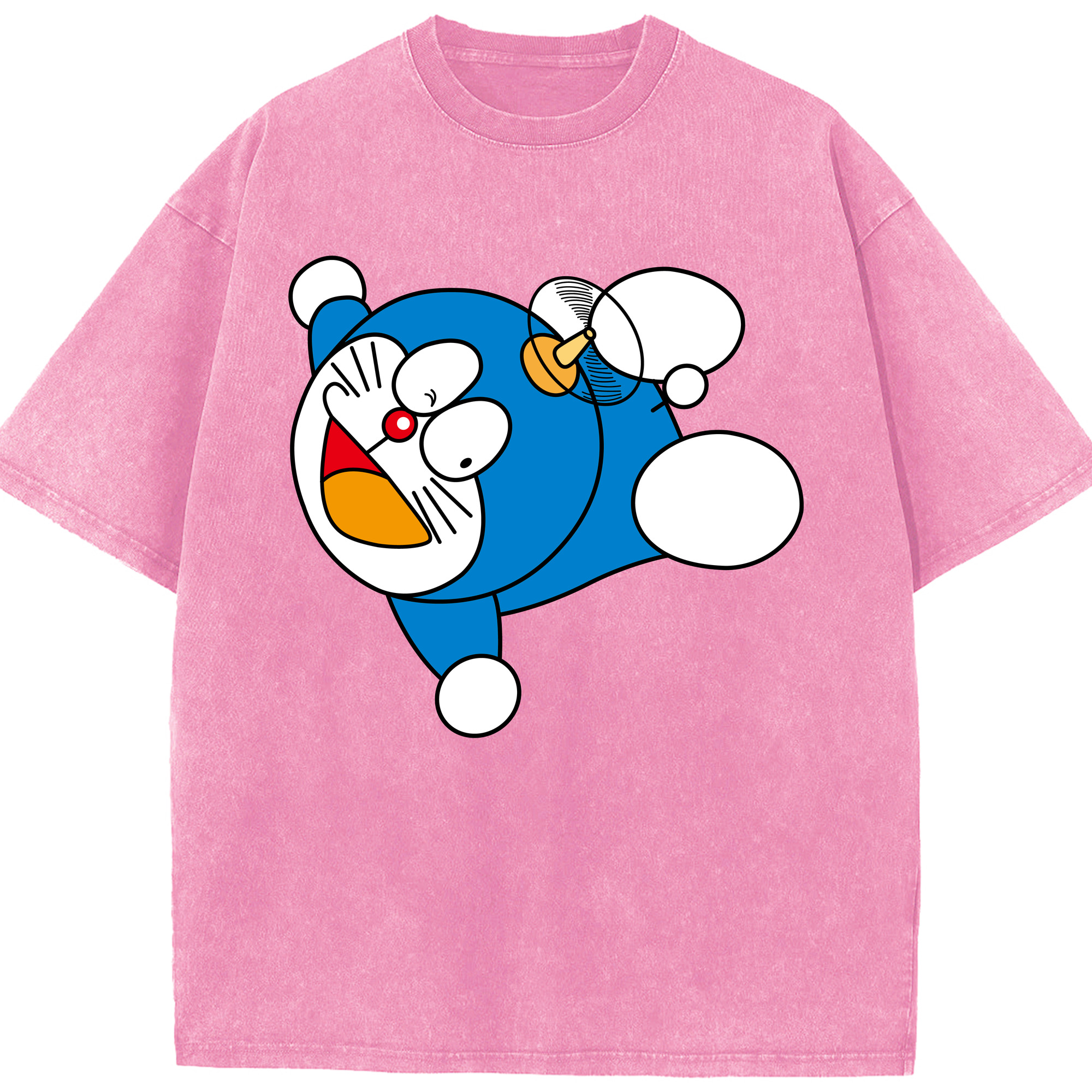 （画像用） ドラえもん Doraemon 綿100% ヴィンテージ風 半袖Tシャツ（フロントプリント）